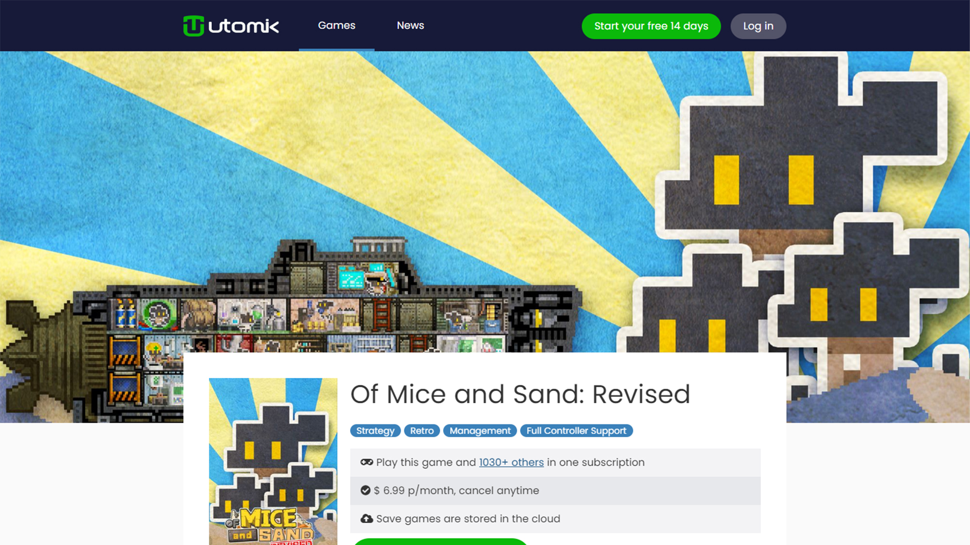 Of Mice and Sand Revised Now Available Game Subscription Service, Utomik