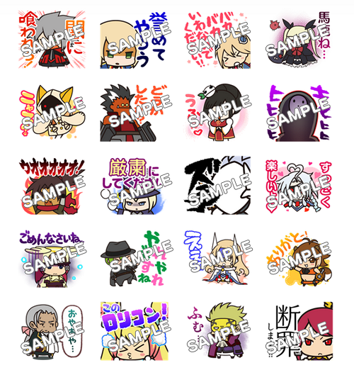 BlazBlue chibi character LINE stamps launch internationally