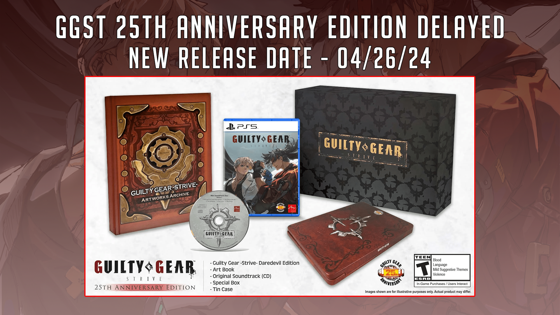 Guilty Gear -Strive- GG 25th Anniversary Edition release pushed back to 4/26/24