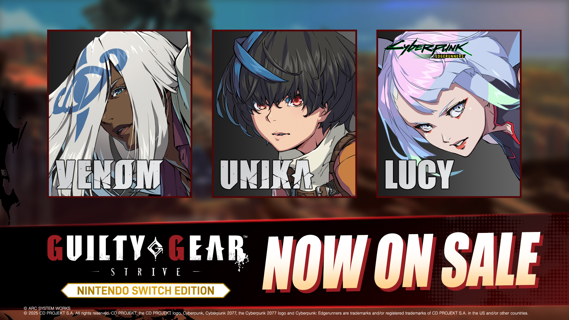 GUILTY GEAR -STRIVE- NINTENDO SWITCH EDITION RELEASES NEW PLAYABLE DLC CHARACTERS